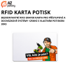 RFID KARTA POTISK - bezkontaktní RFID EM4100 karta pro přístupové a docházkové systémy 125kHz s vlastním potiskem 20ks
